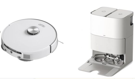 रोटरी एमओपी रोबोट वैक्यूम क्लीनर सेल्सी स्वच्छ और गर्म हवा सूखी एमओपी के साथ